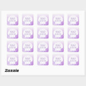 Stickers Mariage de bord de mer violet et blanc (Feuille)