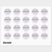 Stickers Mariage de Coeur Romantique (Feuille)