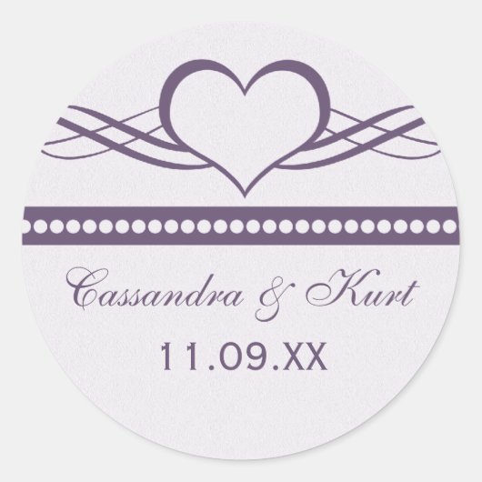 Stickers Mariage de Coeur Romantique (Devant)