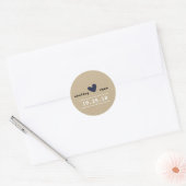 Stickers Mariage de coeur simple (Enveloppe)