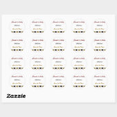 Stickers Mariage de coeur simple (Feuille)