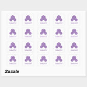 Stickers Mariage de dés D20 violet (Feuille)