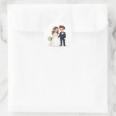 Stickers Mariage de dessin animé Couple (Sac)