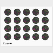 Stickers Mariage de Doodle Neon Floral (Feuille)