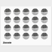 Stickers Mariage de flocons de neige noir et argen (Feuille)