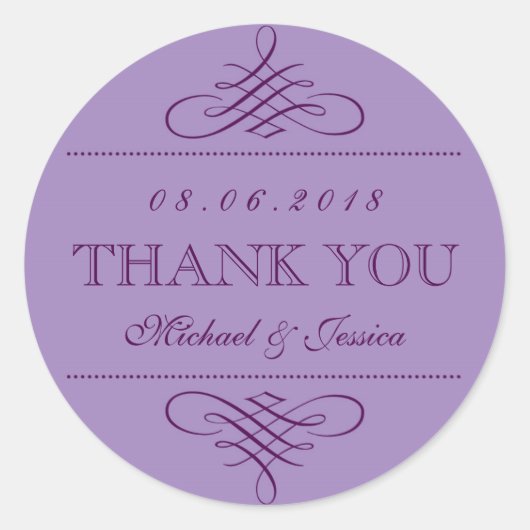 Stickers Mariage de lavande violette (Devant)