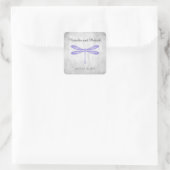 Stickers Mariage de libellules violets (Sac)