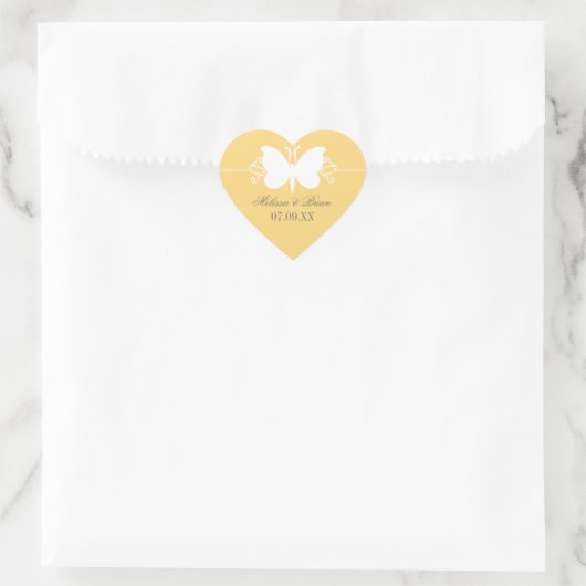 Stickers Mariage de papillon jaune (Sac)