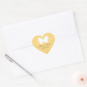 Stickers Mariage de papillon jaune (Enveloppe)