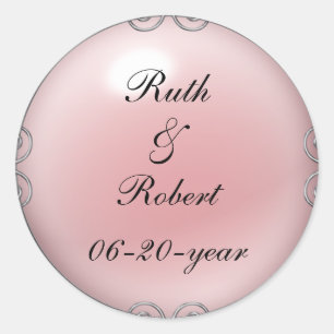 Stickers Mariage de perle à bijoux rose