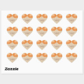 Stickers Mariage Délicats, Orange (Feuille)