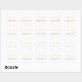Stickers Mariage d'équation de coeur jaune (Feuille)