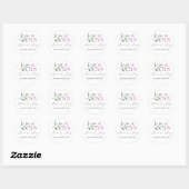 Stickers Mariage d'hiver Merci simple (Feuille)