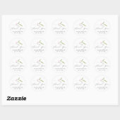 Stickers Mariage d'hiver Merci simple (Feuille)