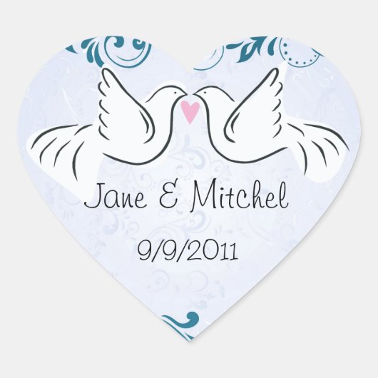 Stickers mariage Dove (Devant)