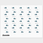 Stickers mariage Dragon Bleu (Feuille)