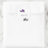 Stickers Mariage Dragon d'Argent Violet (Sac)