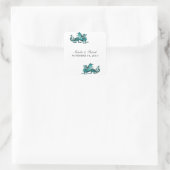 Stickers Mariage Dragon turquoise (Sac)