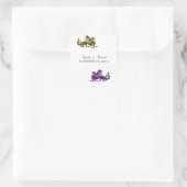Stickers Mariage Dragon Violet Or (Sac)