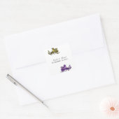 Stickers Mariage Dragon Violet Or (Enveloppe)