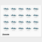 Stickers Mariage Dragons Bleu Élégant (Feuille)
