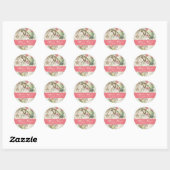 Stickers Mariage élégant Flutterbyes 'n Tulips (Feuille)