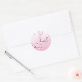 Stickers Mariage en fleurs de cerisier rose (Enveloppe)