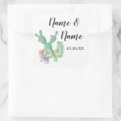Stickers Mariage Étiquettes Cactus Imprimer Aquare (Sac)