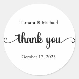 Stickers Mariage, Étiquettes Mariage, Merci