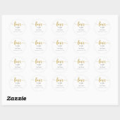 Stickers Mariage, Étiquettes Mariage, Script, Amou (Feuille)