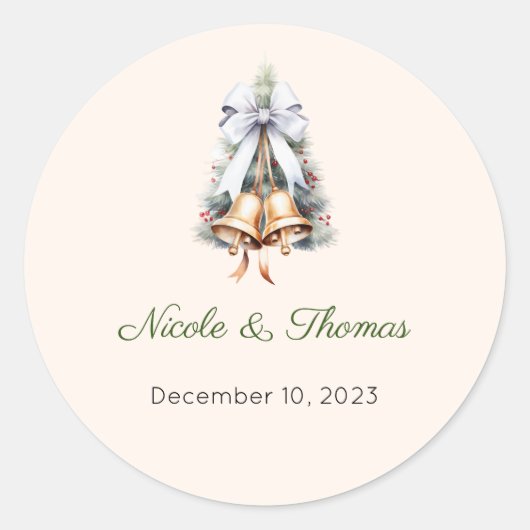 Stickers Mariage, Étiquettes Mariage, Script, Amou (Devant)