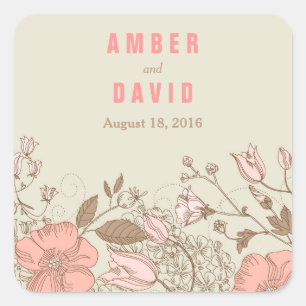 Stickers mariage favori Fleurs sauvages