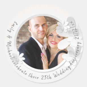 Stickers Mariage - Fleur Blanche Moderne