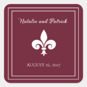 Stickers Mariage Fleur de Lis (Devant)