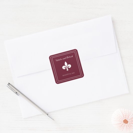 Stickers Mariage Fleur de Lis (Enveloppe)