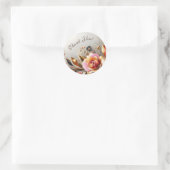 Stickers Mariage Fleur/Merci cadeau (Sac)
