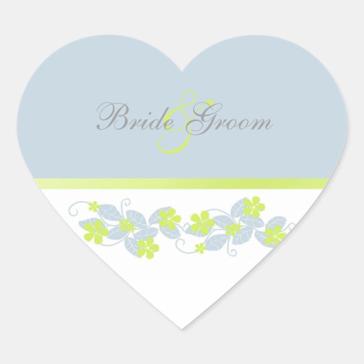 Stickers Mariage Fleurs Chartreuse (Devant)