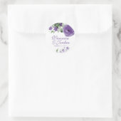 Stickers Mariage Floral à l'aquarelle violette (Sac)