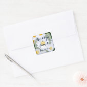 Stickers Mariage Floral Avec Baise Blanche (Enveloppe)