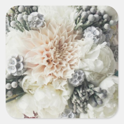 Stickers Mariage Floral Blanc (Devant)