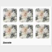 Stickers Mariage Floral Blanc (Feuille)