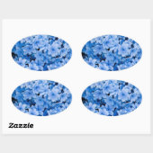 Stickers Mariage floral bleu Enveloppe (Feuille)