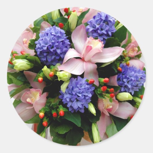 Stickers Mariage floral Bouquet Enveloppe Sceau (Devant)