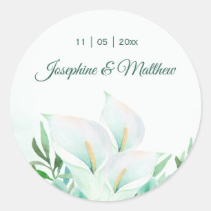 Stickers Mariage Floral Calla Lilly Blanc