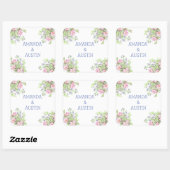 Stickers Mariage Floral & Étiquettes (Feuille)