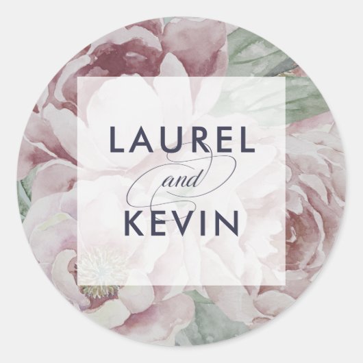 Stickers Mariage Floral Jardin Anglais (Devant)