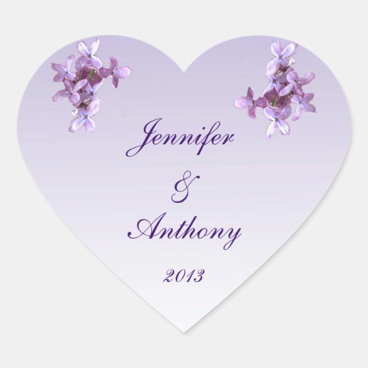 Stickers Mariage Floral Lilac Fleurs (Devant)