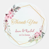 Stickers Mariage floral marié et Merci de chambre (Devant)