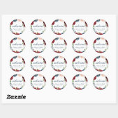 Stickers Mariage Floral Marine Marsala (Feuille)
