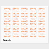 Stickers Mariage Floral Orange Simple (Feuille)